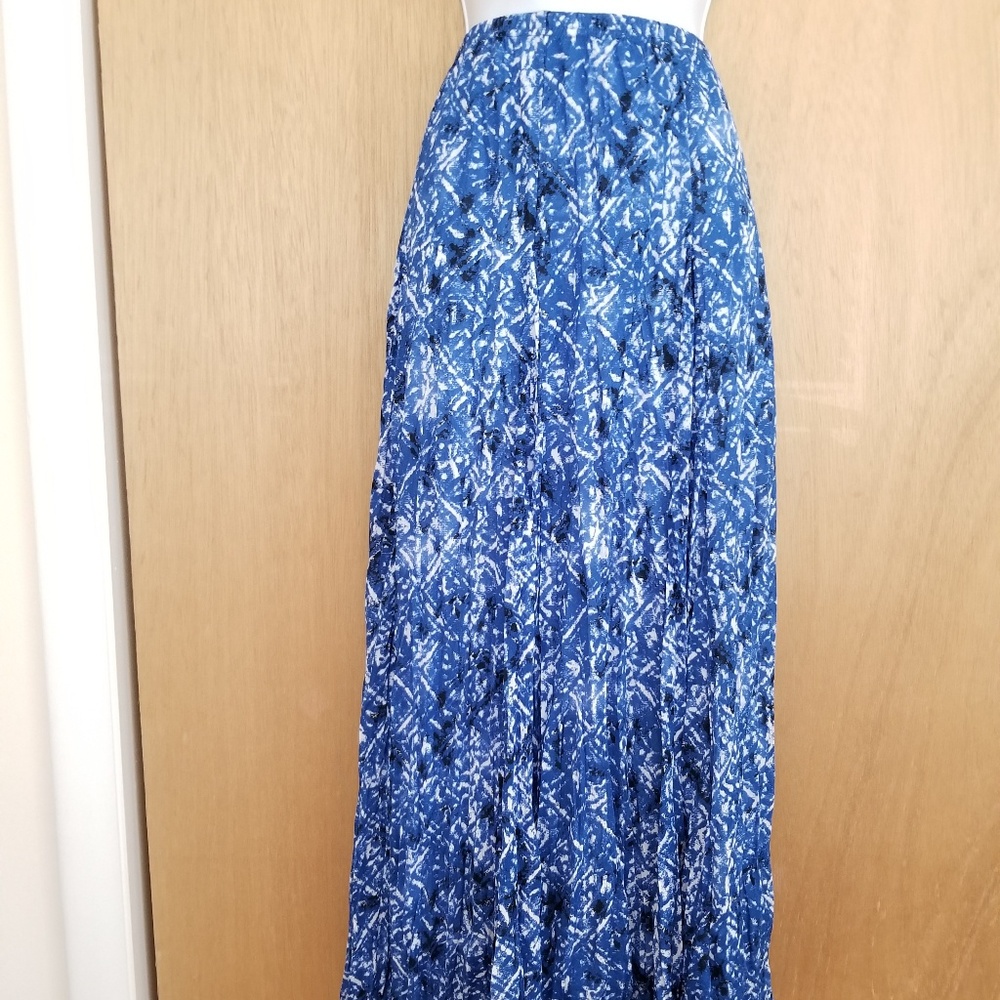 Zac & Rachel long floral pleated skirt